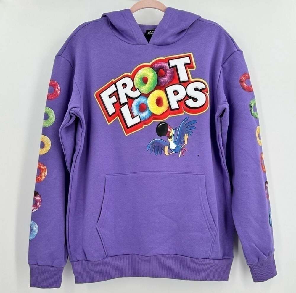 Kellogg's Froot Loops Toucan Sam Purple Hoodie Sweatshirt